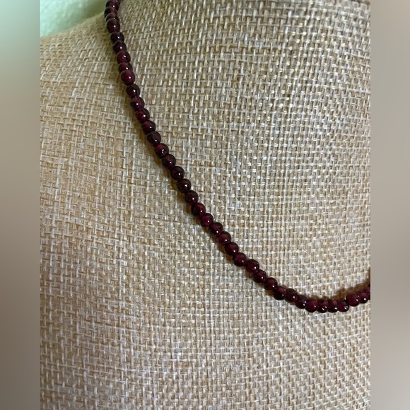 Elegant Natural Garnet Necklace & 925 Sterling Garnet Ring - Picture 5 of 11